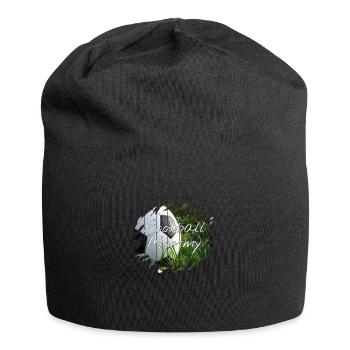 Fußball Mama - Jersey-Beanie - Schwarz - Vorne