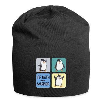 eisbaden kryotherapie eisbad pinguin kneipp - Jersey-Beanie - Schwarz - Vorne
