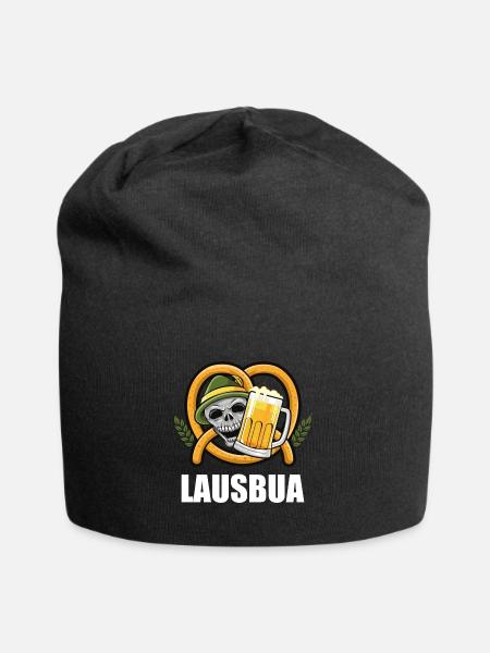 Lausbua Lederhosen - Jersey-Beanie - Schwarz