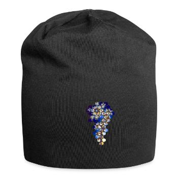 Fractale en nid d’abeille - Bonnet en jersey - noir - Devant