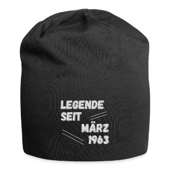Legende seit März 1963 - Geburtstag - Jersey-Beanie - Schwarz - Vorne