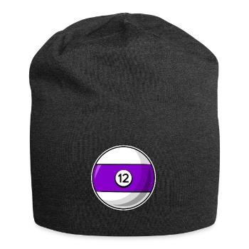 Billiard ball 12 purple Billiards twelve - Jersey Beanie - charcoal grey - Front
