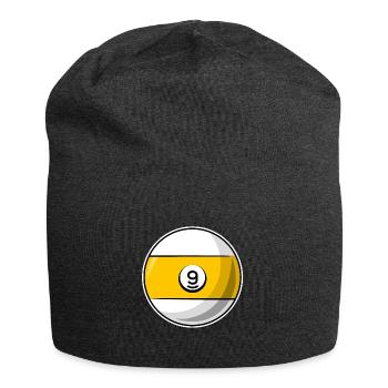 Billardkugel 9 gelbe Billard neun - Jersey-Beanie - Anthrazit - Vorne