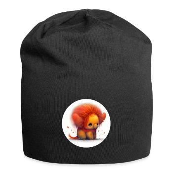 Tier Löwe fantasy und niedlich - Jersey-Beanie - Schwarz - Vorne