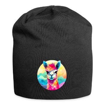 Lama sucré - Bonnet en jersey - noir - Devant