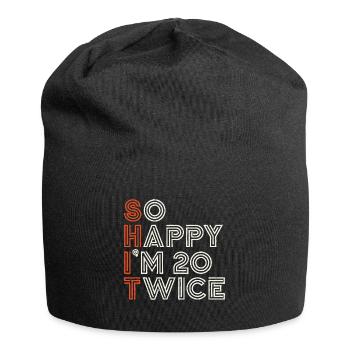 40 Geburtstag 40 Jahre Geburtstagsspruch lustig - Jersey-Beanie - Schwarz - Vorne