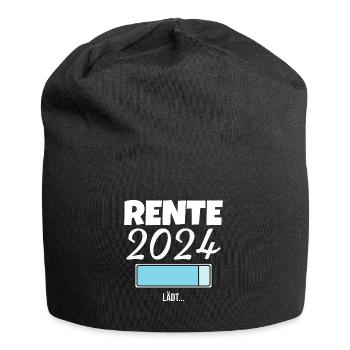 Rentner 2024 Ruhestand 2024 Der Countdown läuft - Jersey-Beanie - Schwarz - Vorne