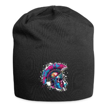 Crâne Spartiate Gladiateur - Bonnet en jersey - noir - Devant