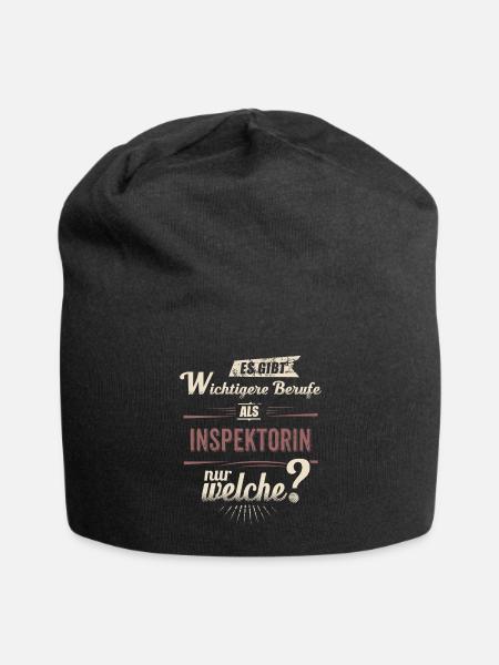 Wichtigere Berufe als - Inspektorin - rot retro - - Bonnet en jersey - noir