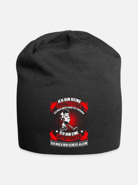 Hockey Queen - Nicht Prinzessin - Jersey-Beanie - Schwarz