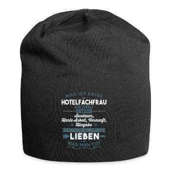 Lieben was man tut - Hotelfachfrau - Jersey-Beanie - Schwarz - Vorne