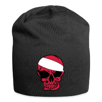 Anarcho Skull Anarchy anarchy - Jersey Beanie - black - Front