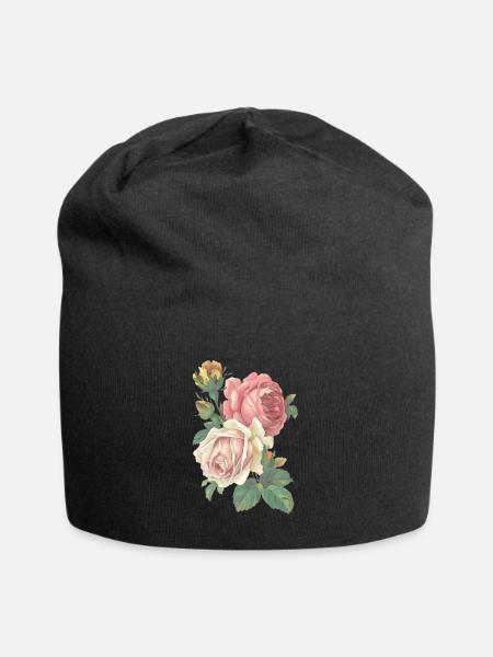 Rose - Jersey-Beanie - Schwarz