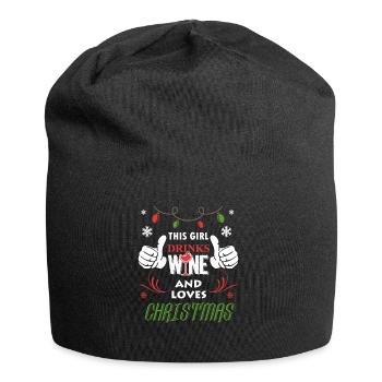 Christmas Girl Love Christmas Xmas Gift - Jersey Beanie - black - Front