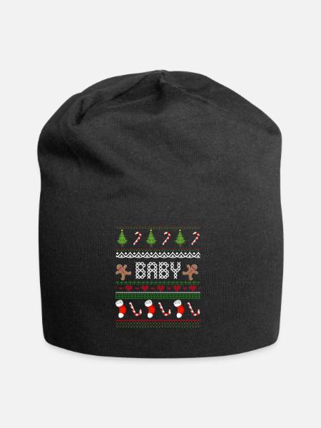 Bébé de Noël laid de Noël Cadeau de Noël pour enfants - Bonnet en jersey - noir