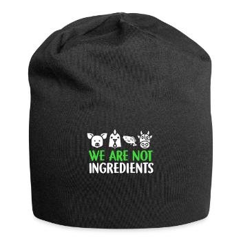 We Are Not Ingredients Vegan Vegetarian Gift - Jersey Beanie - black - Front