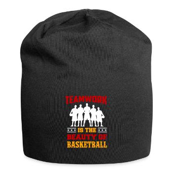 Le travail d'équipe est la beauté de basket-ball cadeau - Bonnet en jersey - noir - Devant