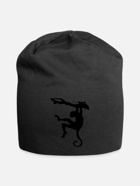 Silhouette Escalade Singe - Bonnet en jersey - noir