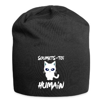 "Soumets-Toi Humain" - Bonnet en jersey - noir - Devant