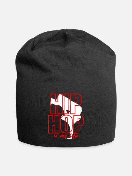 hip hop is my life - Jersey-Beanie - Schwarz