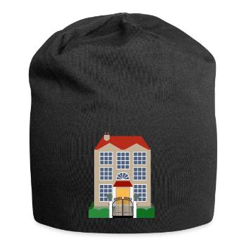building house homes architecture house building212 - Jersey Beanie - black - Front