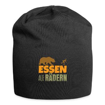 Inlineskates Essen Auf Rädern! - Skater Sport - Jersey-Beanie - Schwarz - Vorne