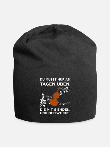 Du musst nur an Tagen üben, - Cello Cellisten - Jersey-Beanie - Schwarz
