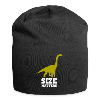dinosaure brachiosaure - Sur les questions de taille - Bonnet en jersey - noir - Devant