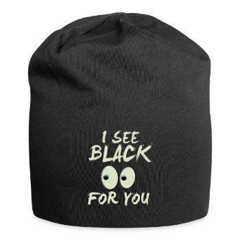 Lustiger Denglisch Spruch Denglisch Sprüche - Jersey-Beanie - Schwarz - Vorne