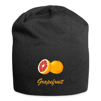Grapefruit Zitrusfrüchte gesund Saft Geschenkidee - Jersey-Beanie - Schwarz - Vorne