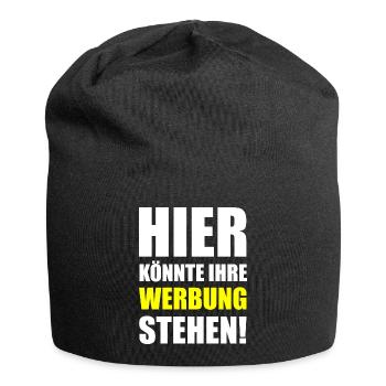 lustiger witziger Spruch Sprüche Geschenk - Jersey-Beanie - Schwarz - Vorne