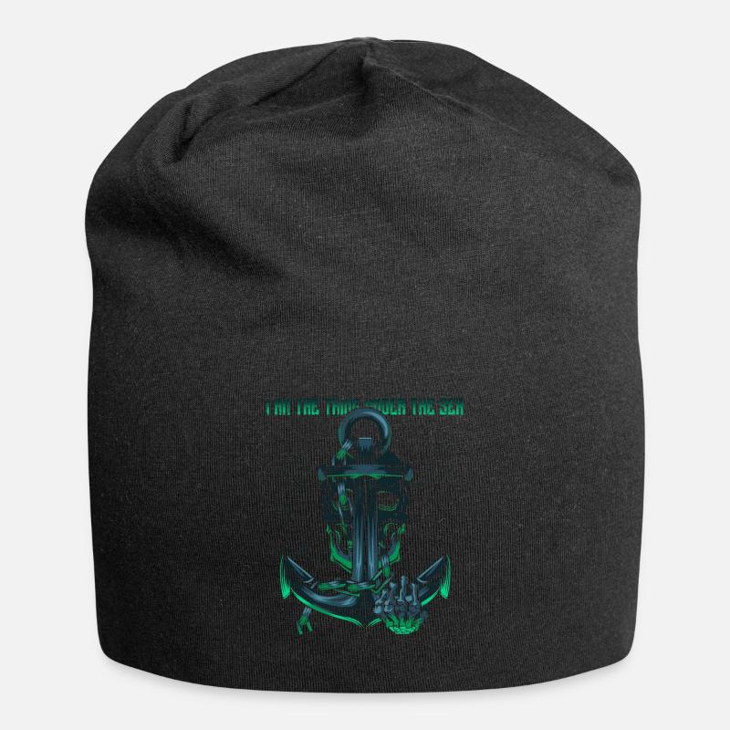 Anker - Jersey-Beanie - Schwarz