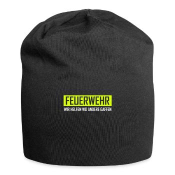 Feuerwehr Helfen andere Gaffen Geschenk - Jersey-Beanie - Schwarz - Vorne