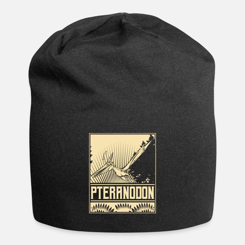 Pteranodon Flugsaurier Flugdino Flugdinosaurier - Jersey-Beanie - Schwarz