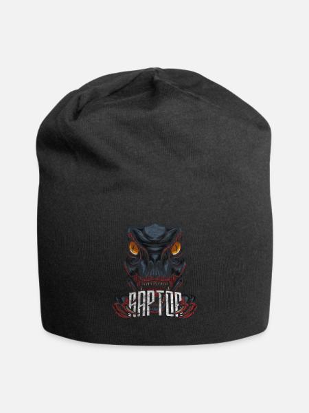 Velociraptor Modern Dinosaur - Jersey Beanie - black