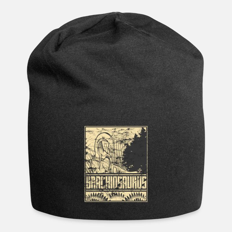 Brachiosaurus dinosaur dinosaurs herbivores - Jersey Beanie - black