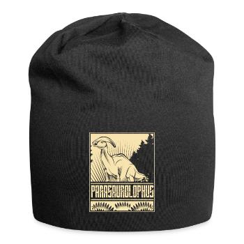 Vintage Parasaurolophus Dino - Jersey Beanie - black - Front