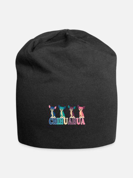 Cute chihuahua dog puppy paw funny gift - Jersey Beanie - black