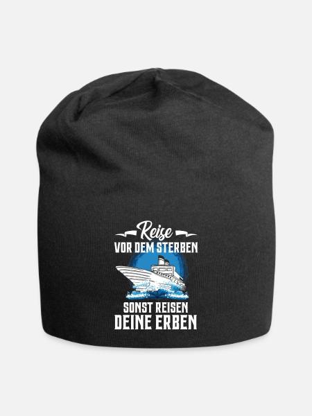 Kreuzfahrt Reisen Erben Schiff Urlaub Geschenk - Jersey-Beanie - Schwarz