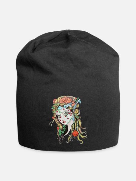 Elfe de fleur, elfe, fée, fantaisie, cadeau - Bonnet en jersey - noir