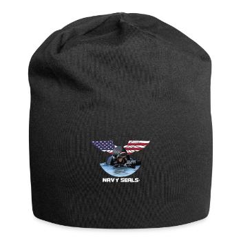 Soldier Sniper Navy Seals Gift - Jersey Beanie - black - Front