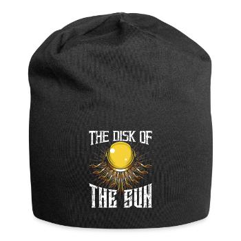 Egyptian sun disk - Jersey Beanie - black - Front