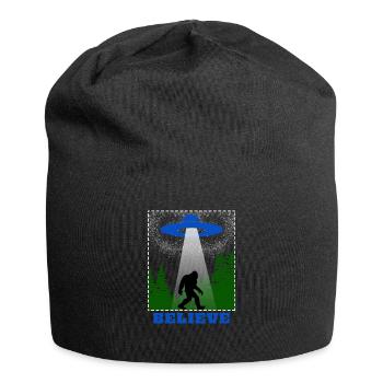 Bigfoot UFO Believe Aliens Paranormal Yeti Gift - Jersey-Beanie - Schwarz - Vorne