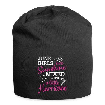 June Girls sont ensoleillées avec un ouragan - Bonnet en jersey - noir - Devant