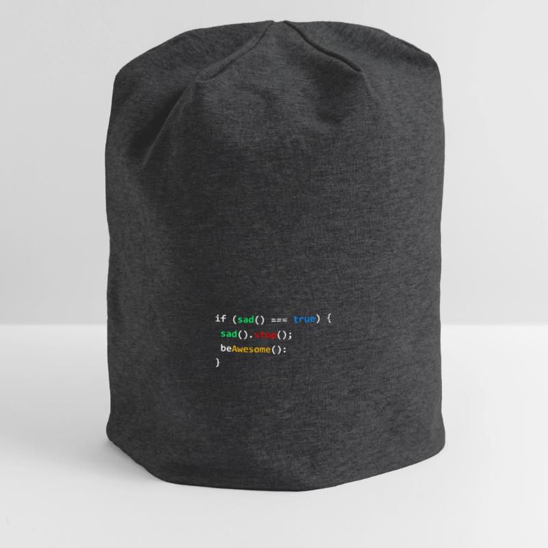 If Sad Be Awesome Programming Coding Nerd Gift Jersey Beanie