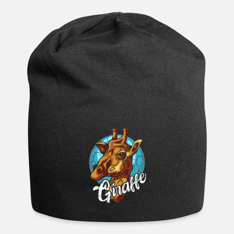 Giraffe - Jersey-Beanie - Schwarz