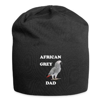Gray parrot parrot - Jersey Beanie - black - Front