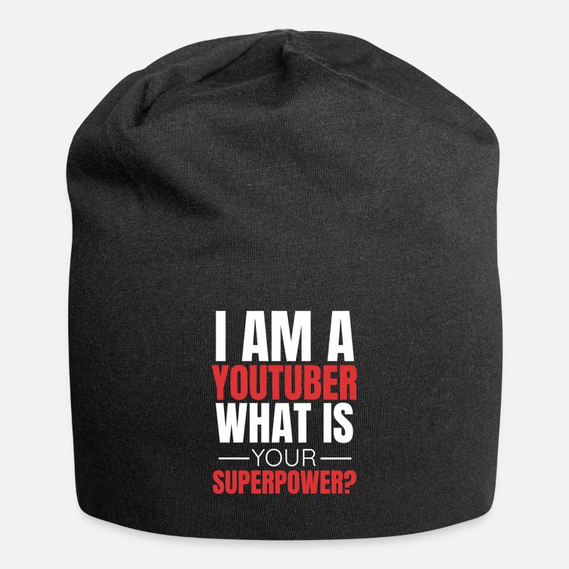 Idée cadeau Youtube Youtuber - Bonnet en jersey - noir