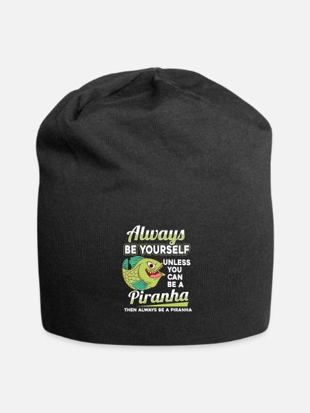 Piranha - Jersey-Beanie - Schwarz