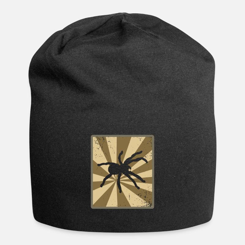 Spinne Retro - Jersey-Beanie - Schwarz